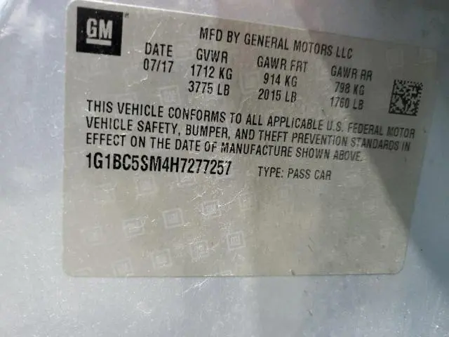 2017 CHEVROLET CRUZE LS  