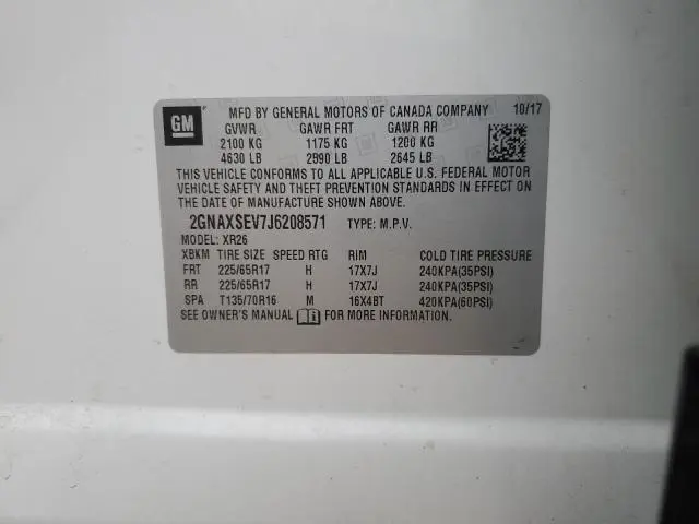 2018 CHEVROLET EQUINOX LT  