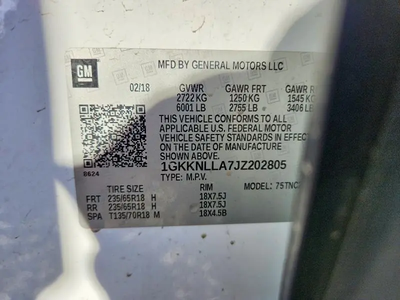 2018 GMC ACADIA SLE  