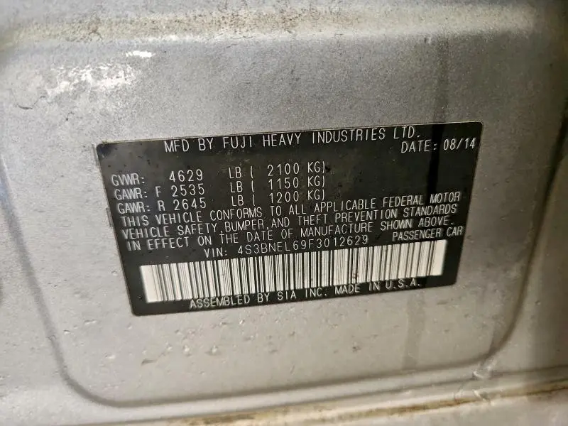 2015 SUBARU LEGACY 3.6R LIMITED  