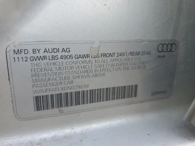 2013 AUDI A4 PREMIUM PLUS  