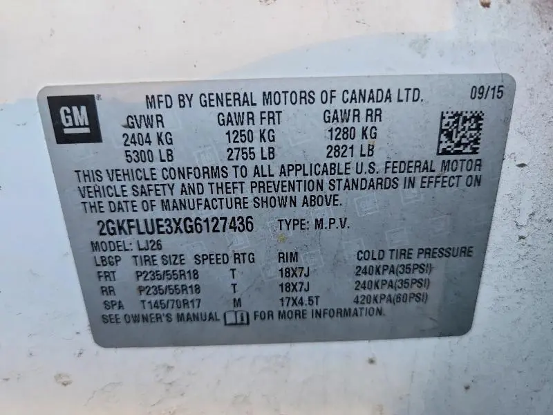 2016 GMC TERRAIN SLT  