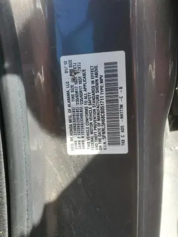 2012 HONDA ODYSSEY EXL  