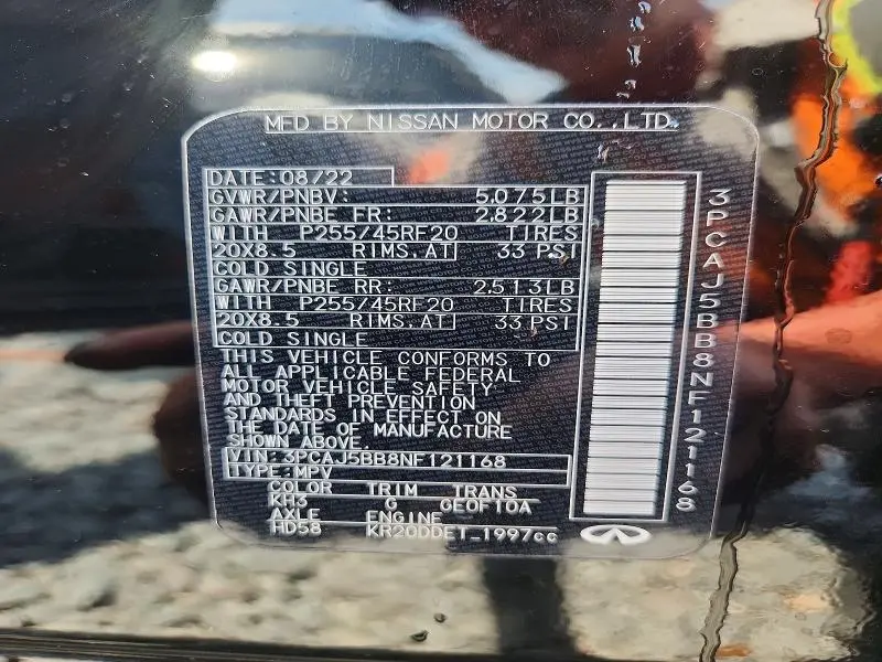 2022 INFINITI QX50 LUXE  