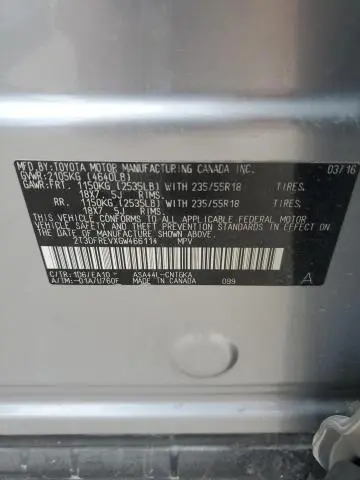 2016 TOYOTA RAV4 LIMITED  