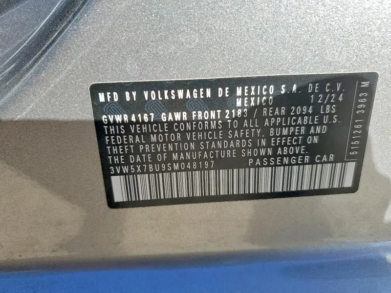 2025 VOLKSWAGEN JETTA S  