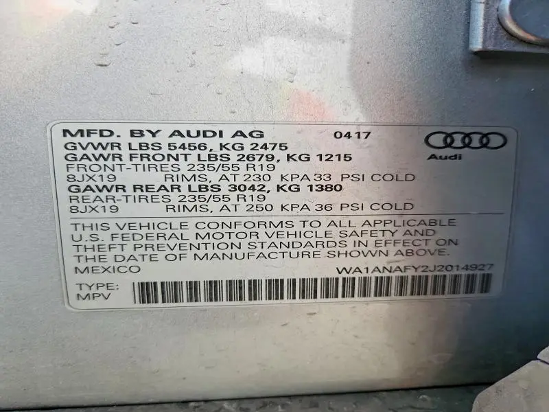 2018 AUDI Q5 PREMIUM  