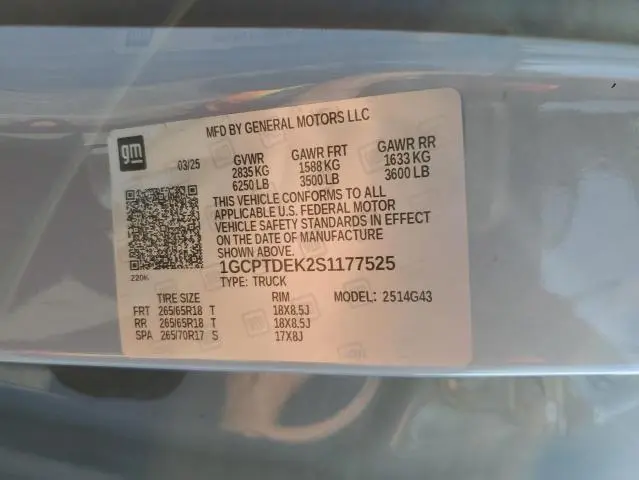 2025 CHEVROLET COLORADO Z71  