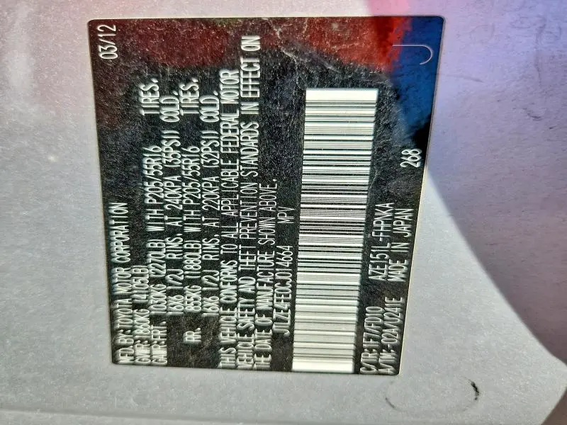 2012 TOYOTA SCION XB   