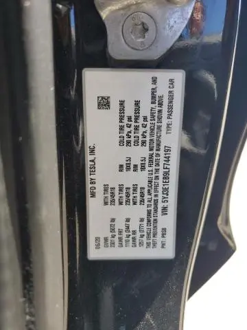 2020 TESLA MODEL 3   