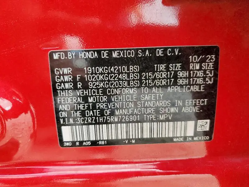 2024 HONDA HR-V EXL  