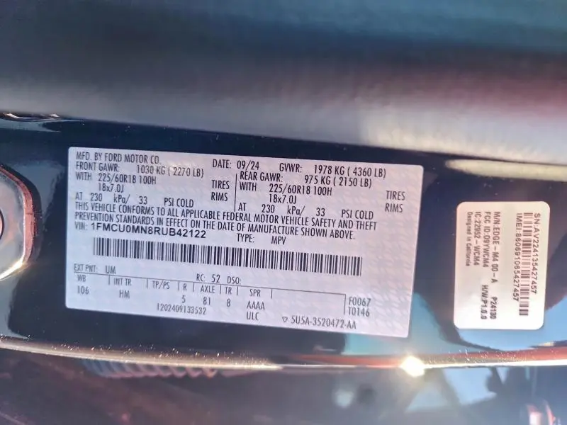 2024 FORD ESCAPE ST LINE  