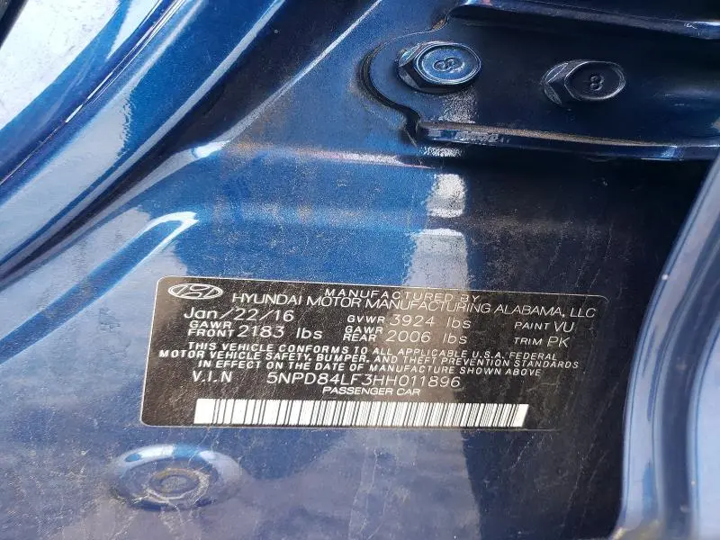 2017 HYUNDAI ELANTRA SE  