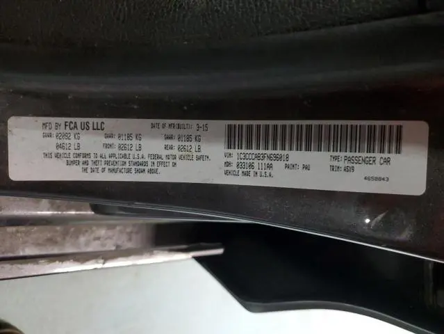 2015 CHRYSLER 200 LIMITED  