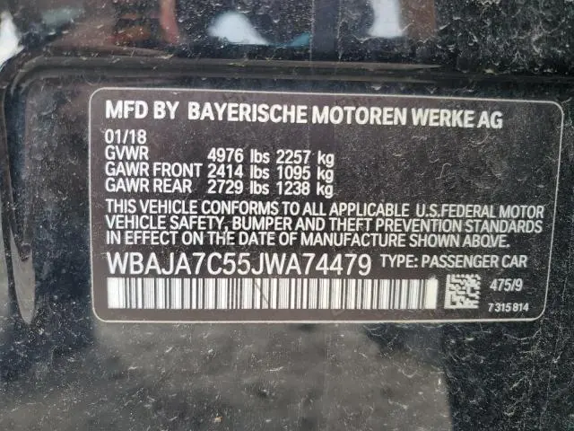 2018 BMW 530 XI  
