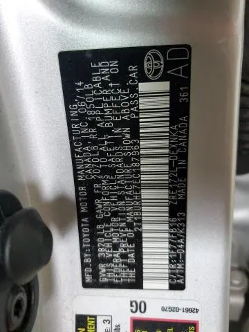 2014 TOYOTA COROLLA L