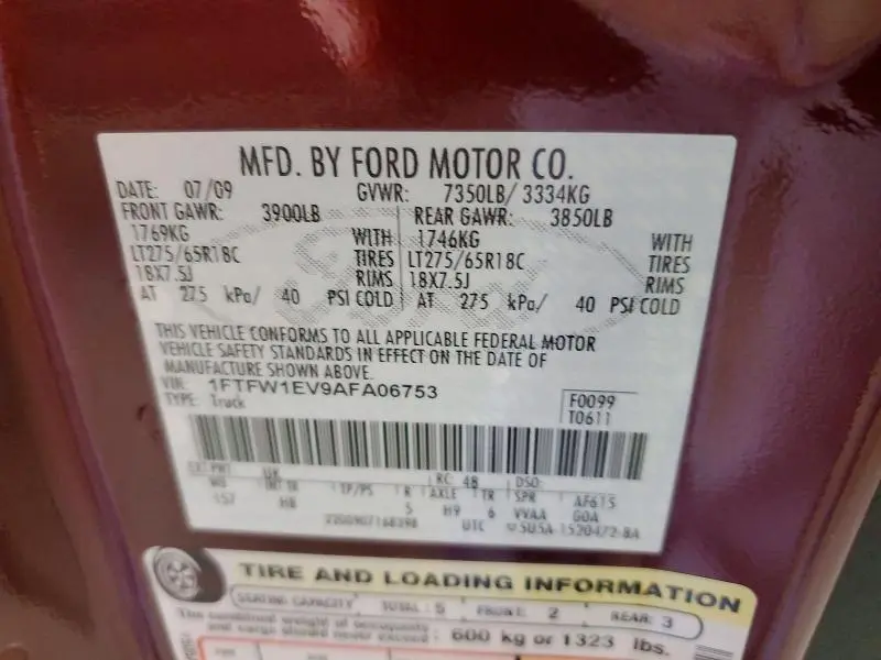2010 FORD F150 SUPERCREW  
