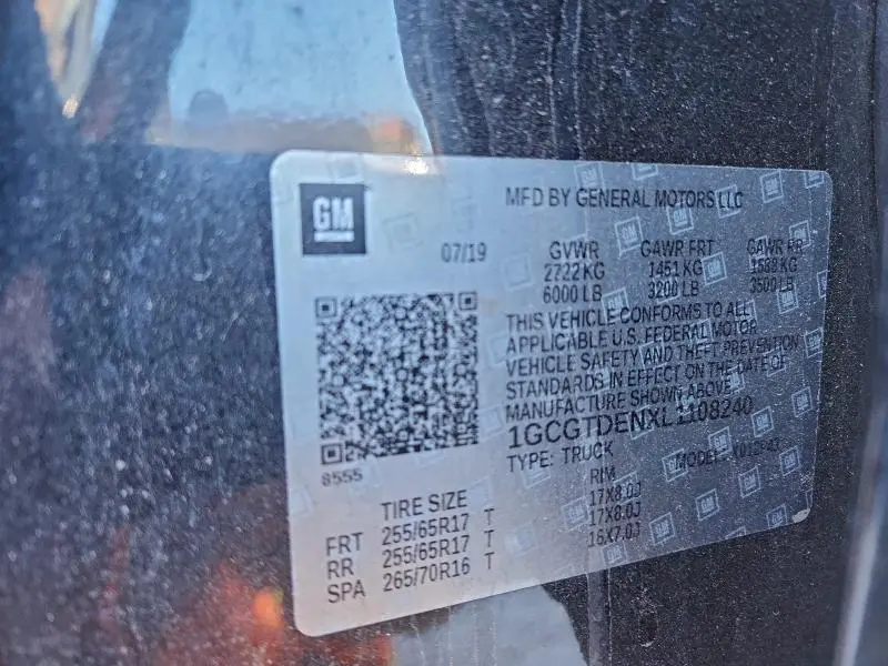 2020 CHEVROLET COLORADO Z71  