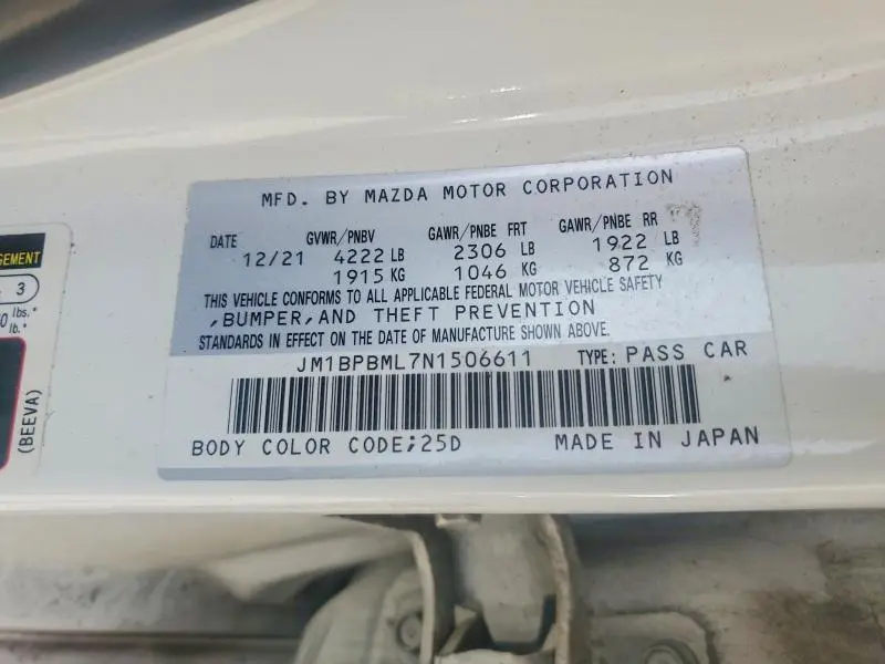 2022 MAZDA 3 PREMIUM  