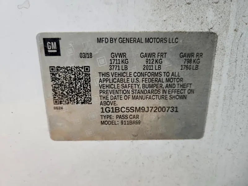 2018 CHEVROLET CRUZE LS  