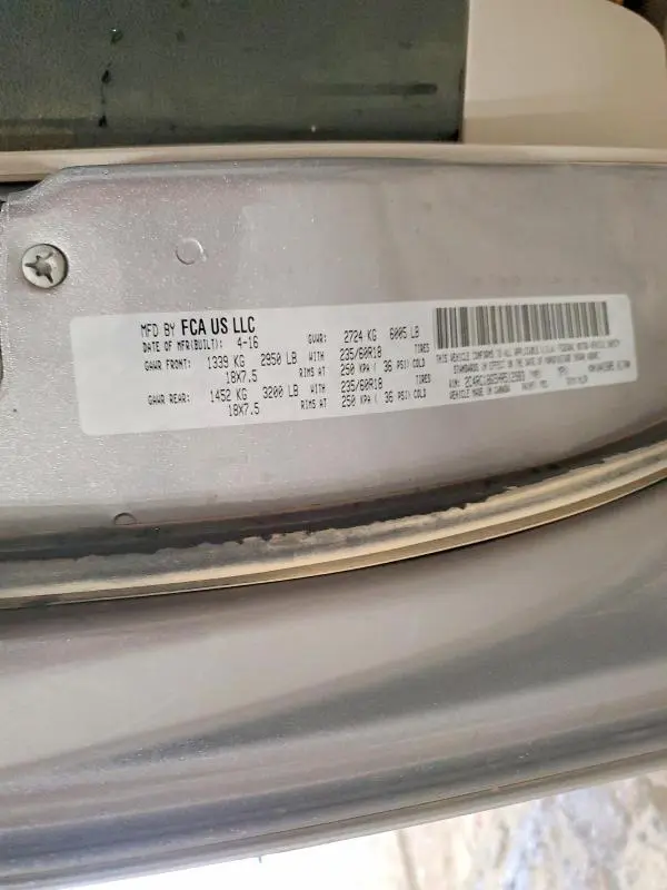 2017 CHRYSLER PACIFICA TOURING L  