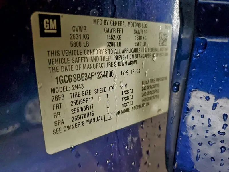 2015 CHEVROLET COLORADO LT  