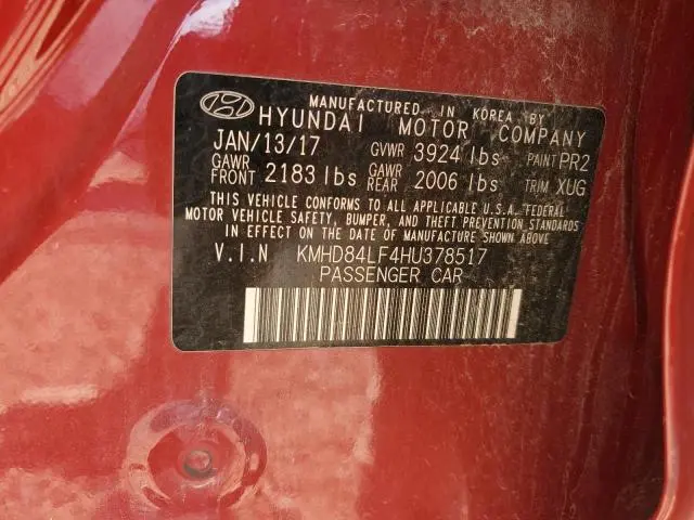 2017 HYUNDAI ELANTRA SE  