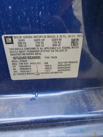 2014 GMC SIERRA K1500 SLE  