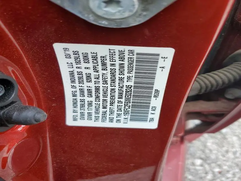 2019 HONDA CIVIC   