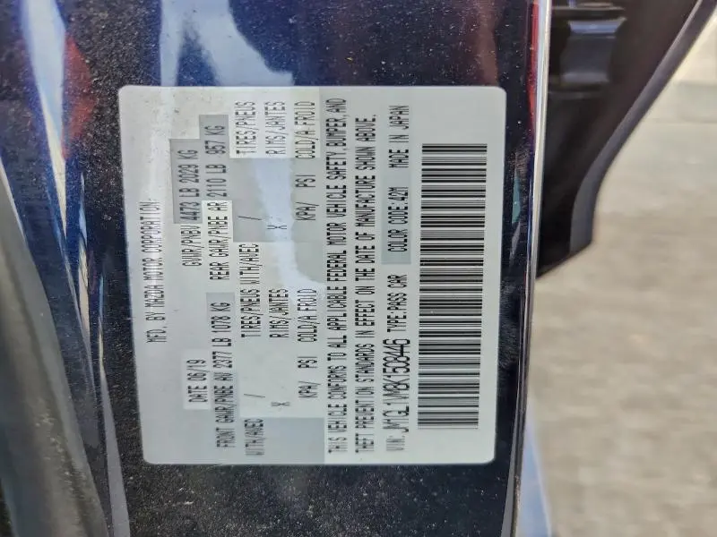 2019 MAZDA 6 TOURING  