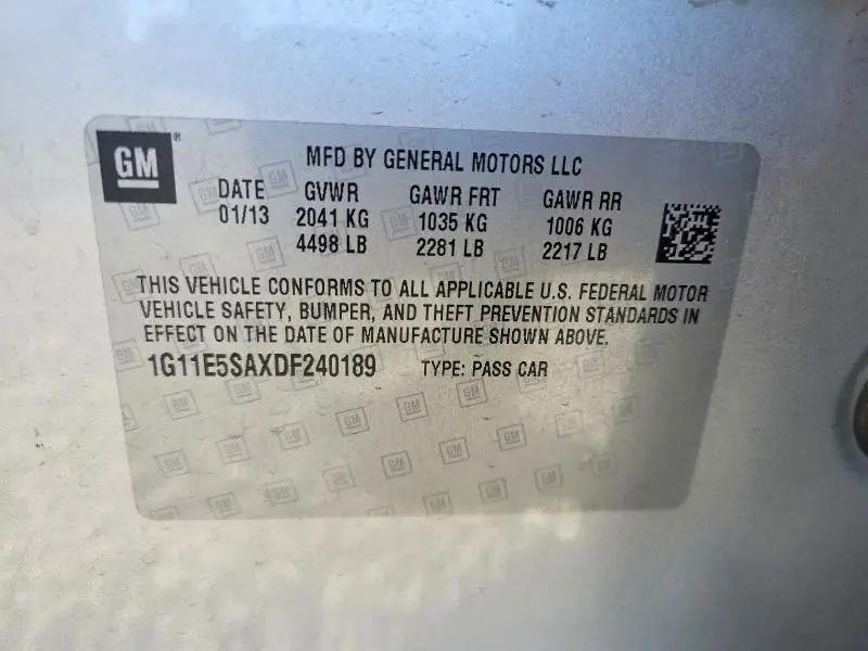 2013 CHEVROLET MALIBU 2LT  