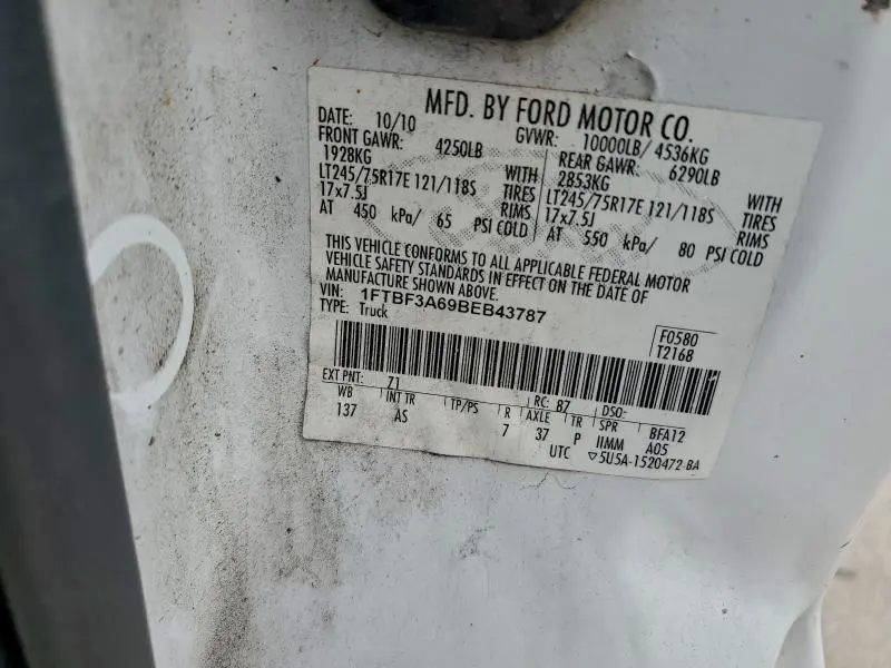 2011 FORD F350 SUPER DUTY  