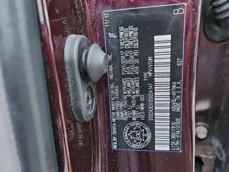 2013 TOYOTA HIGHLANDER BASE  