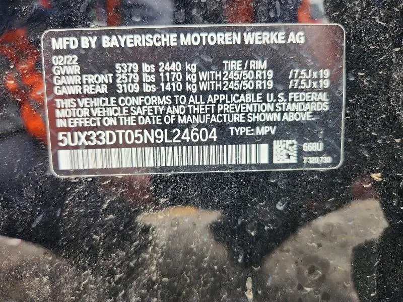 2022 BMW X4 XDRIVE30I  
