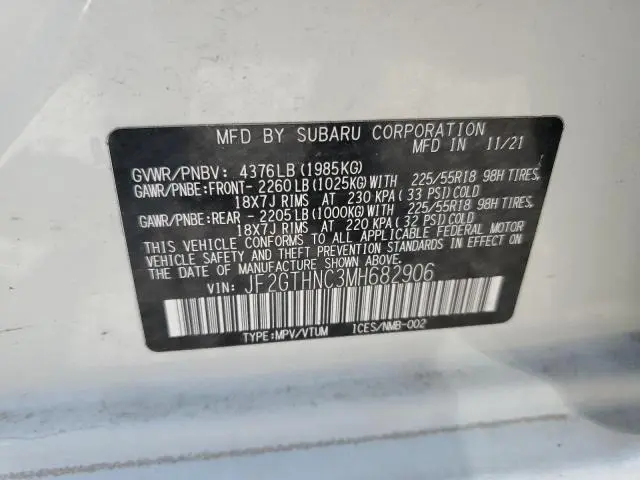 2021 SUBARU CROSSTREK LIMITED  