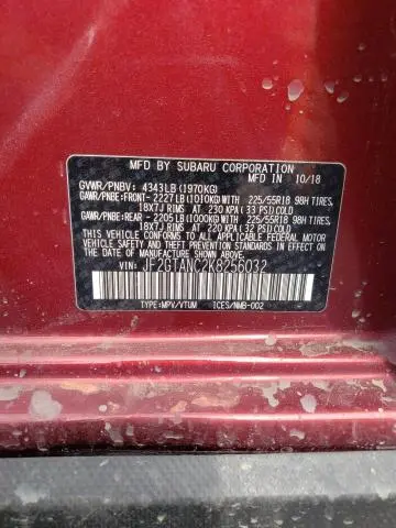 2019 SUBARU CROSSTREK LIMITED