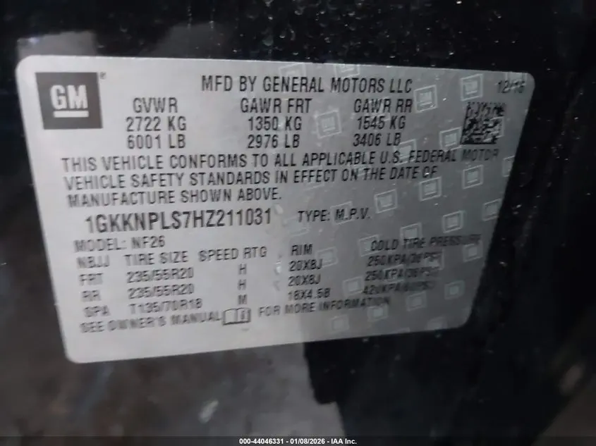 2017 GMC ACADIA DENALI