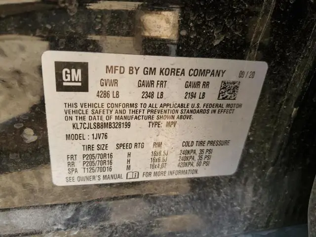 2021 CHEVROLET TRAX 1LT  