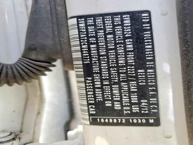 2012 VOLKSWAGEN BEETLE   