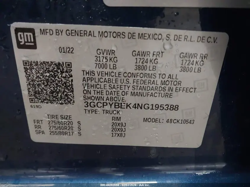 2022 CHEVROLET SILVERADO 1500 LTD 4WD  SHORT BED CUSTOM