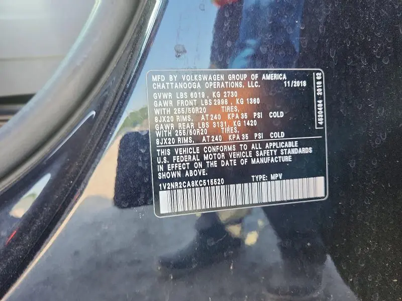 2019 VOLKSWAGEN ATLAS SEL PREMIUM  
