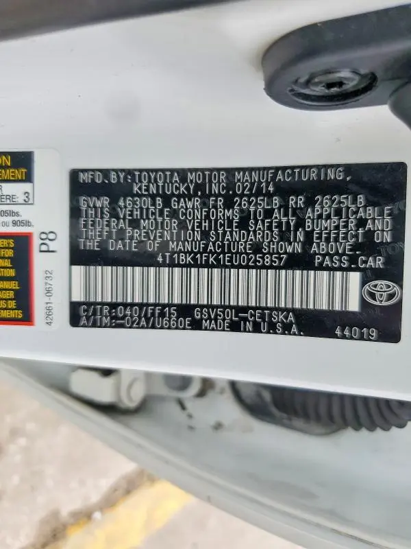 2014 TOYOTA CAMRY SE V6  