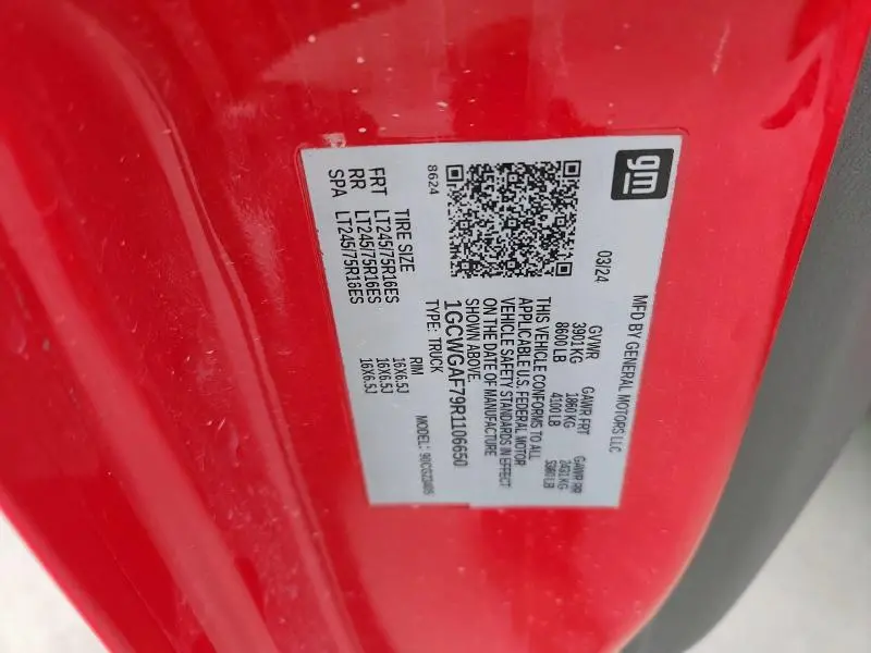 2024 CHEVROLET EXPRESS G2500   