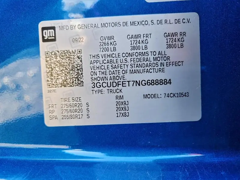 2022 CHEVROLET SILVERADO K1500 LT TRAIL BOSS  