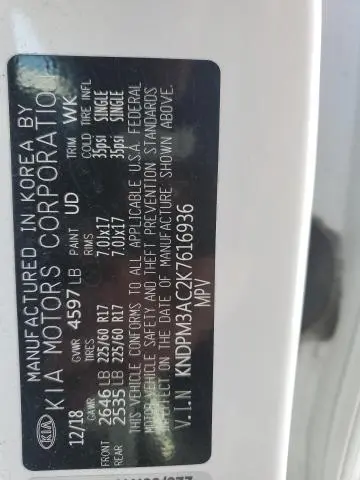 2019 KIA SPORTAGE LX  