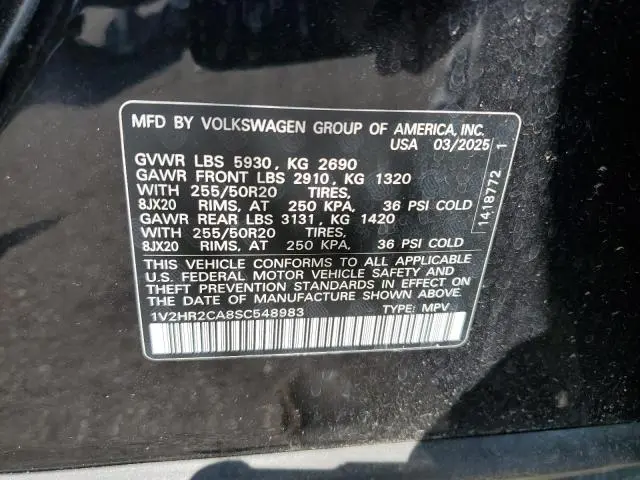 2025 VOLKSWAGEN ATLAS SE  