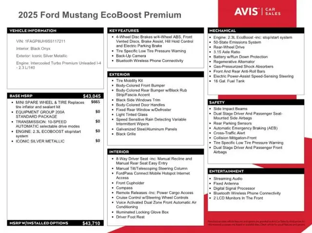 2025 FORD MUSTANG