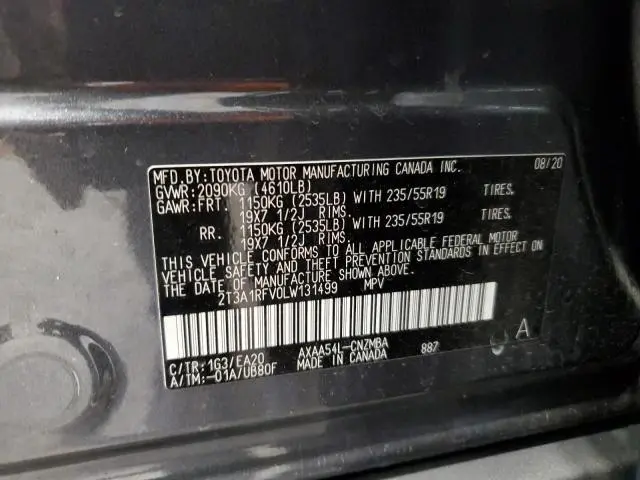 2020 TOYOTA RAV4 XLE PREMIUM  