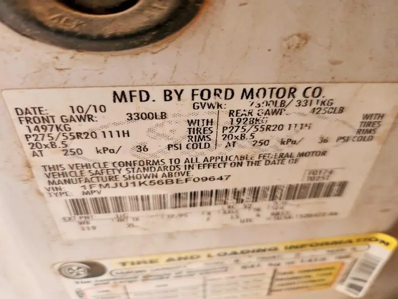 2011 FORD EXPEDITION LIMITED  