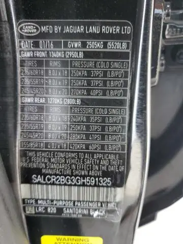 2016 LAND ROVER DISCOVERY SPORT HSE  